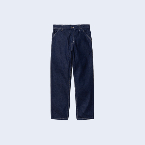 Carhartt WIP Single Knee Pant - Denim | White (Rinsed)