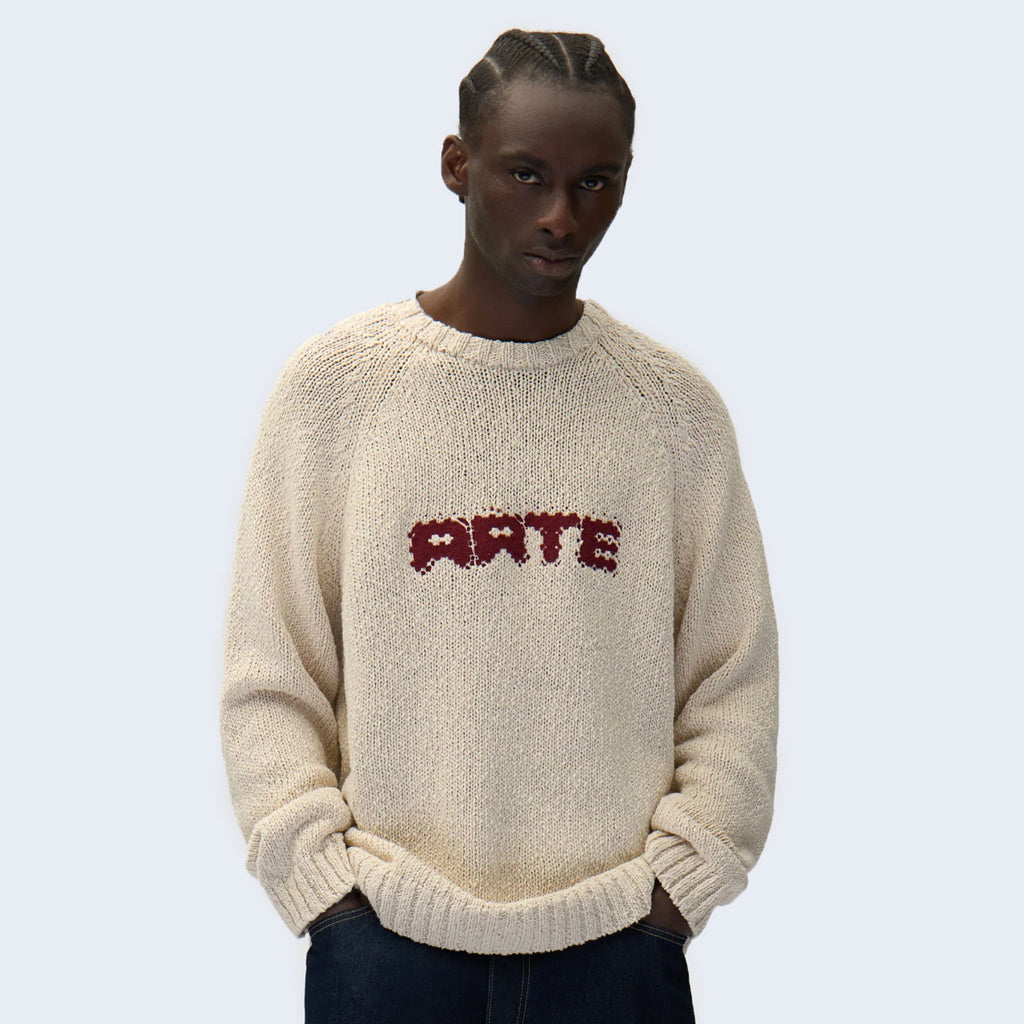Pixel Front Knit Cream