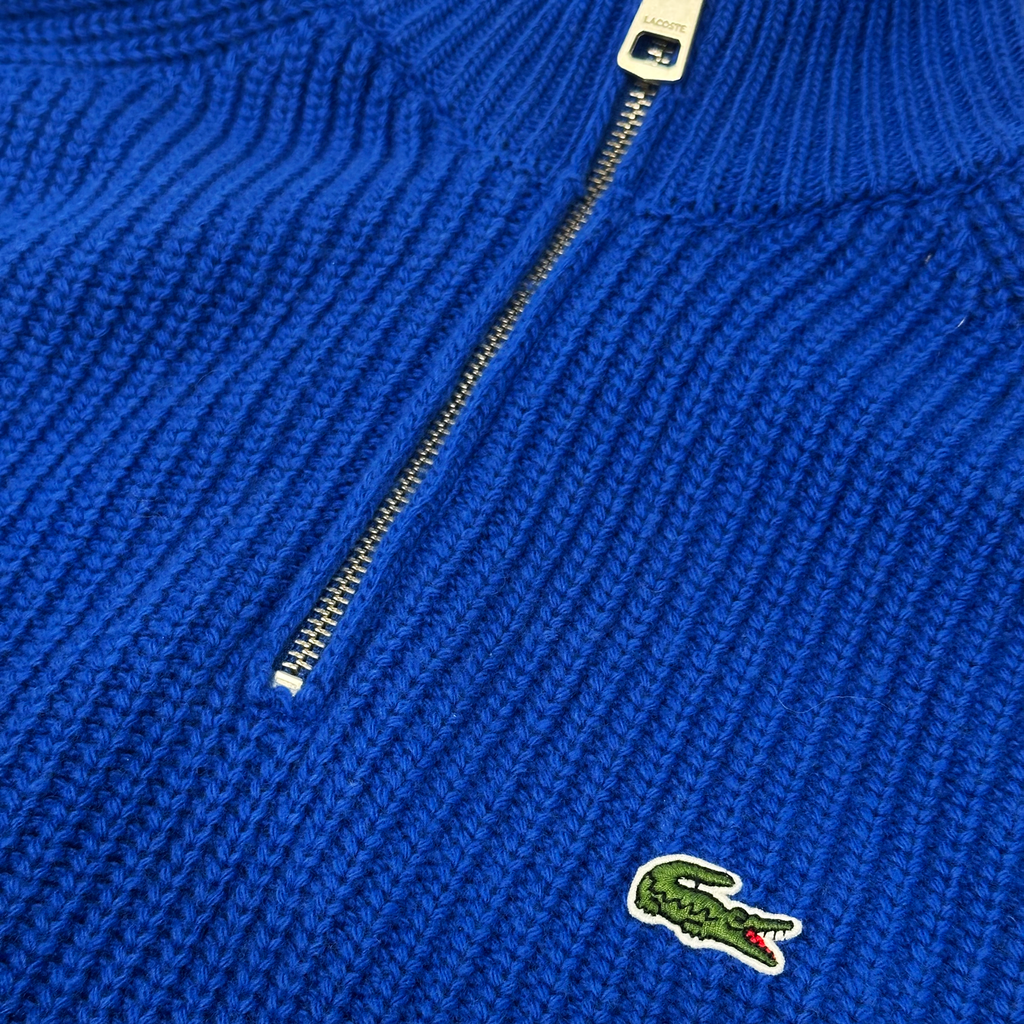 Quarter Zip Wool Sweater Lazuli Blue