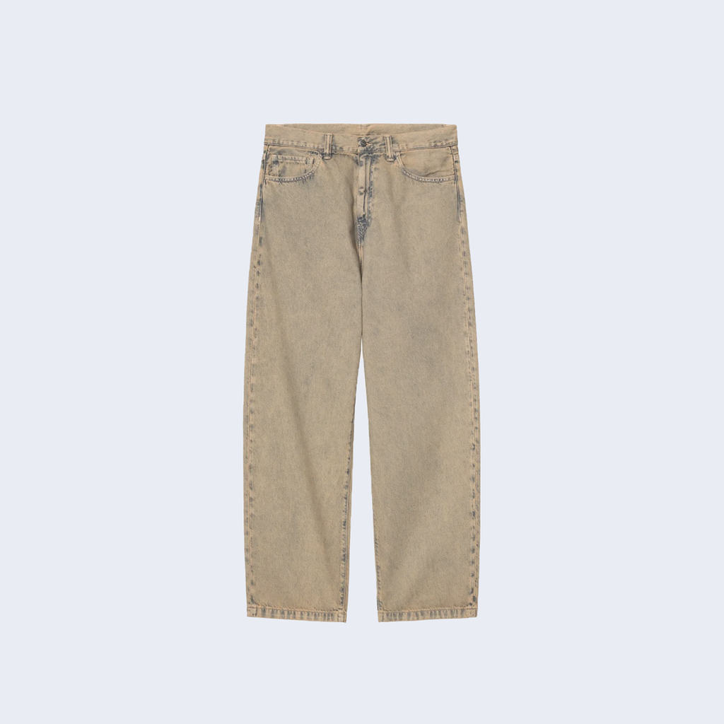 Landon Pant Blue / Leather Garment Dyed No Length