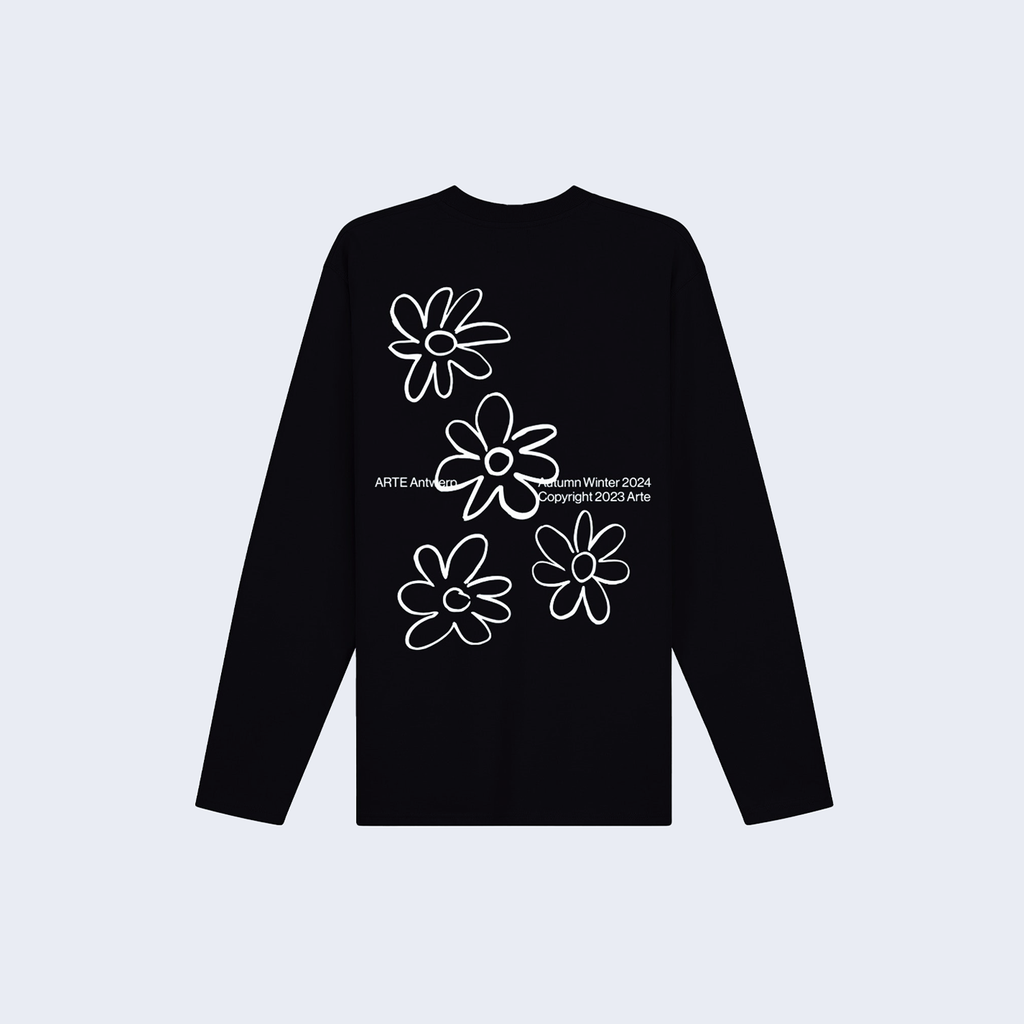 Flowers Longsleeve Black