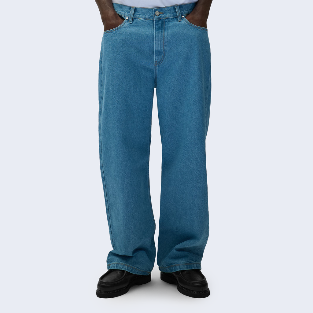 Back Pocket Graphic Pants Bleach