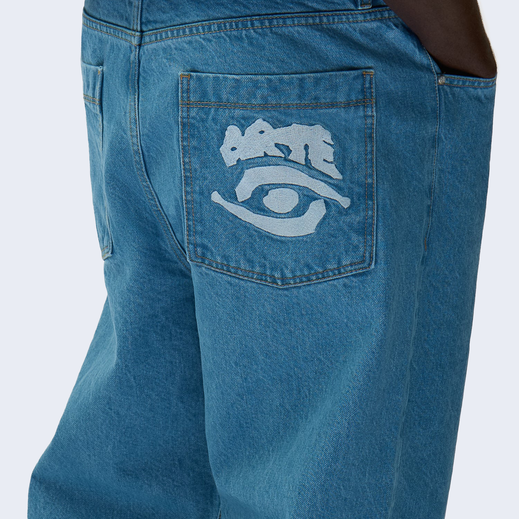 Back Pocket Graphic Pants Bleach
