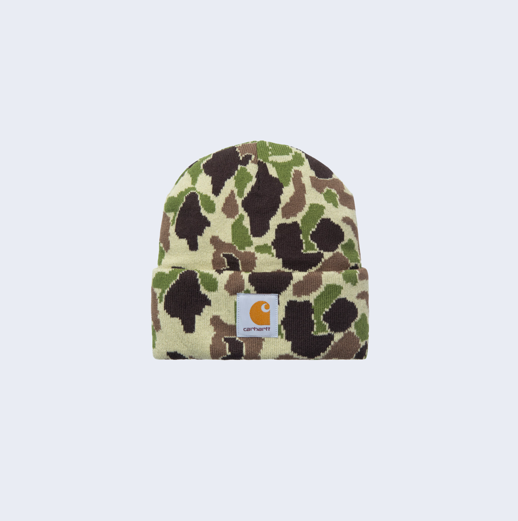 Beanie Camo Duck Jacquard Green