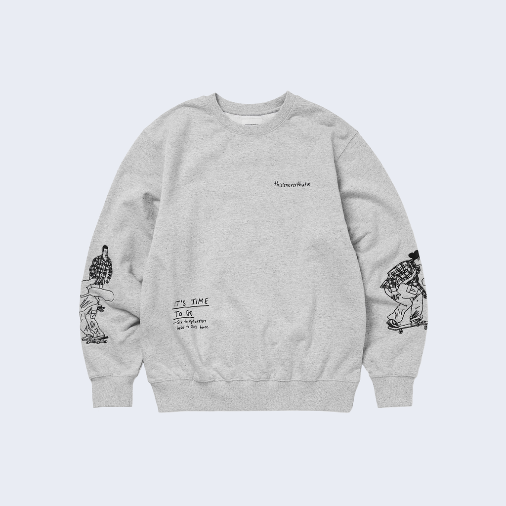 Sketch Embroidery Crewneck Heather Grey