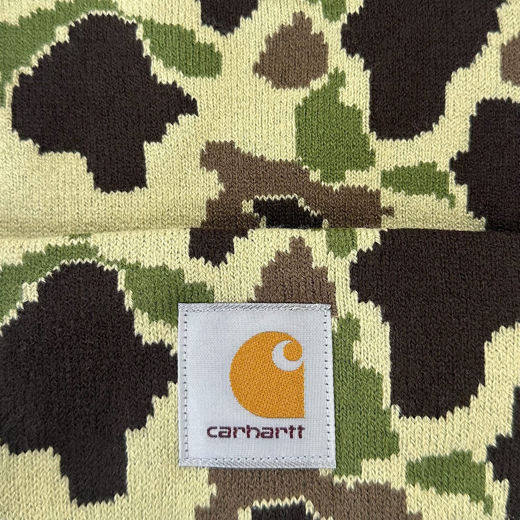 Beanie Camo Duck Jacquard Green