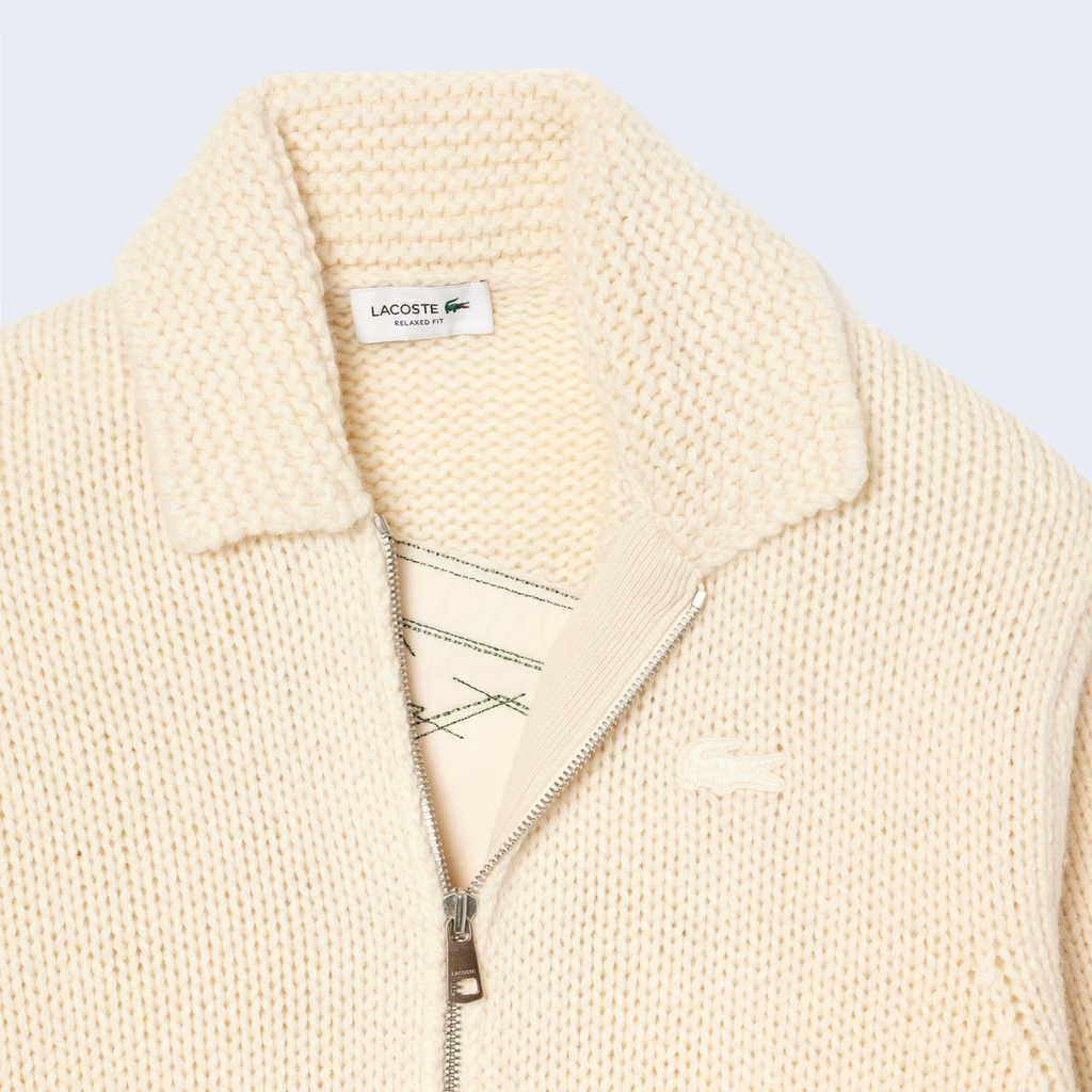 Carded Wool Shawl Collar Sweater Laponie