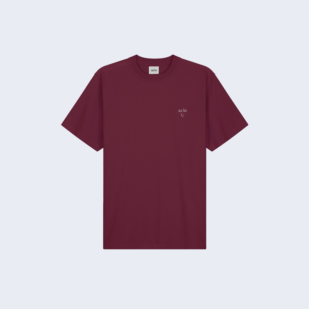 Arte Heart T-Shirt Bordeaux