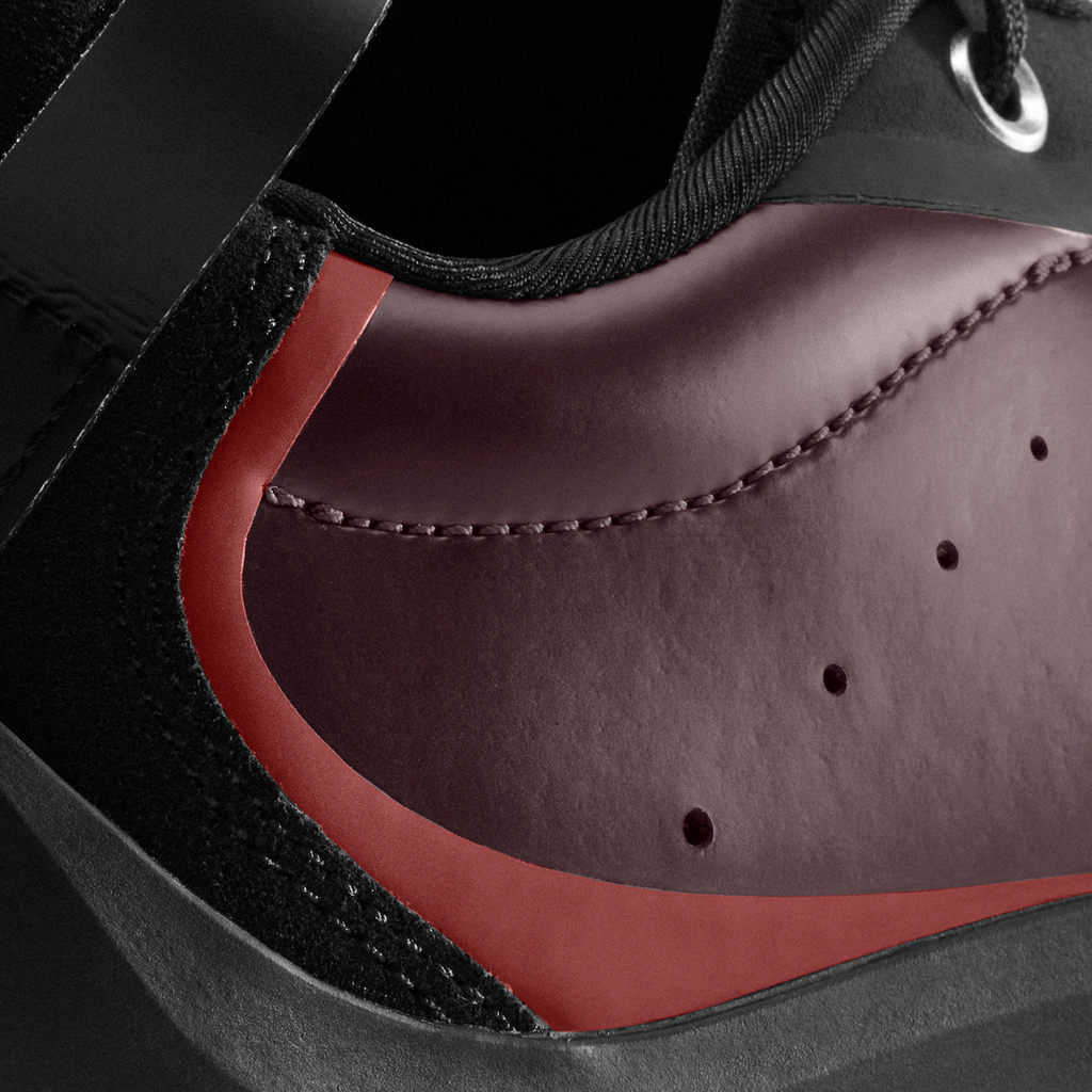 2 PM Maroon / Natural Black Synthetic Leather