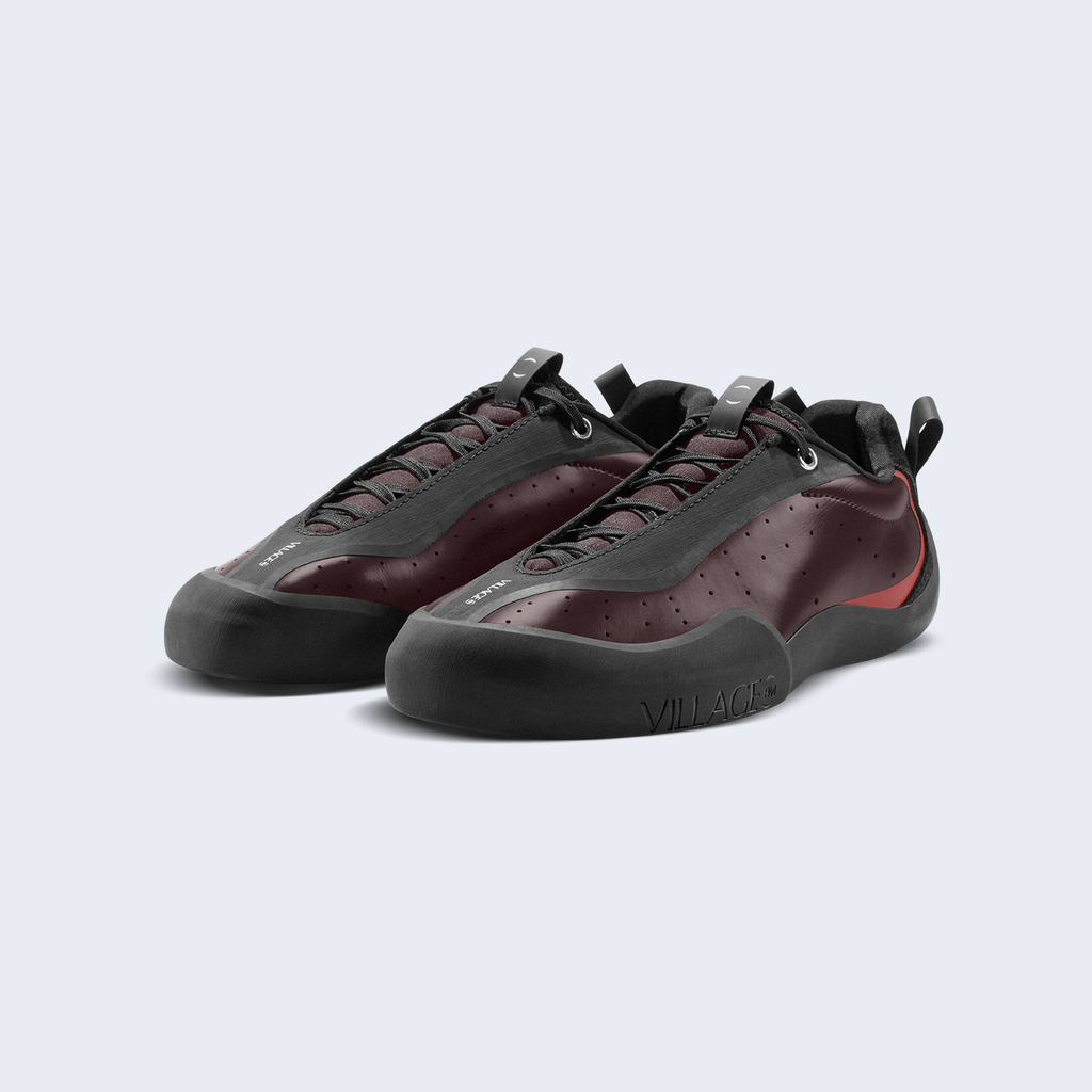 2 PM Maroon / Natural Black Synthetic Leather