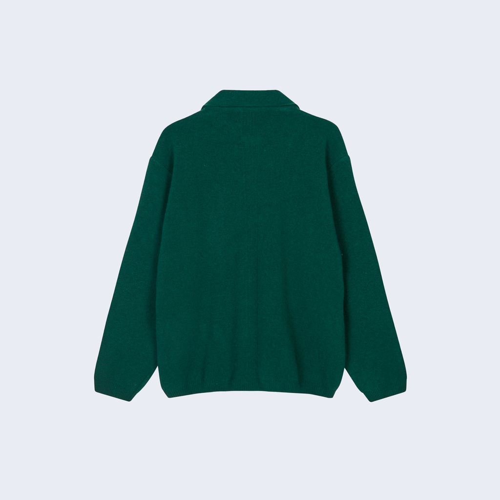 Scent Half Zip Knit Bottle Green