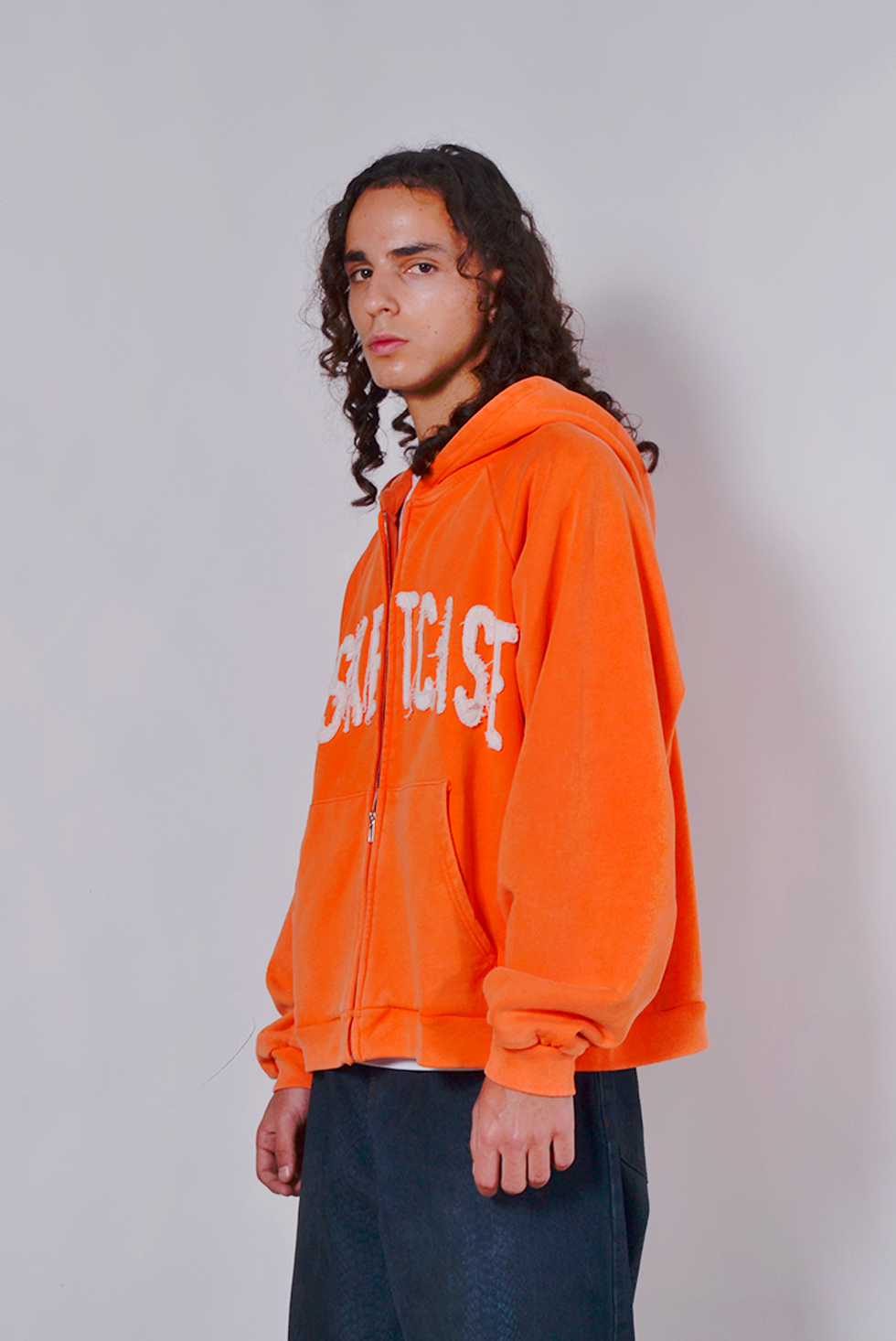 Dweller Zip-up Hoodie Orange