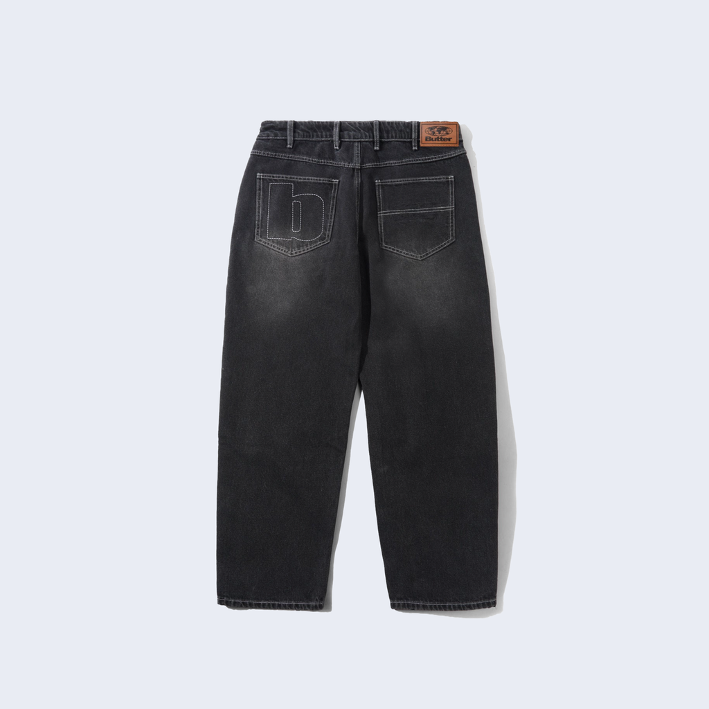 Ace Denim Jeans Distressed Black