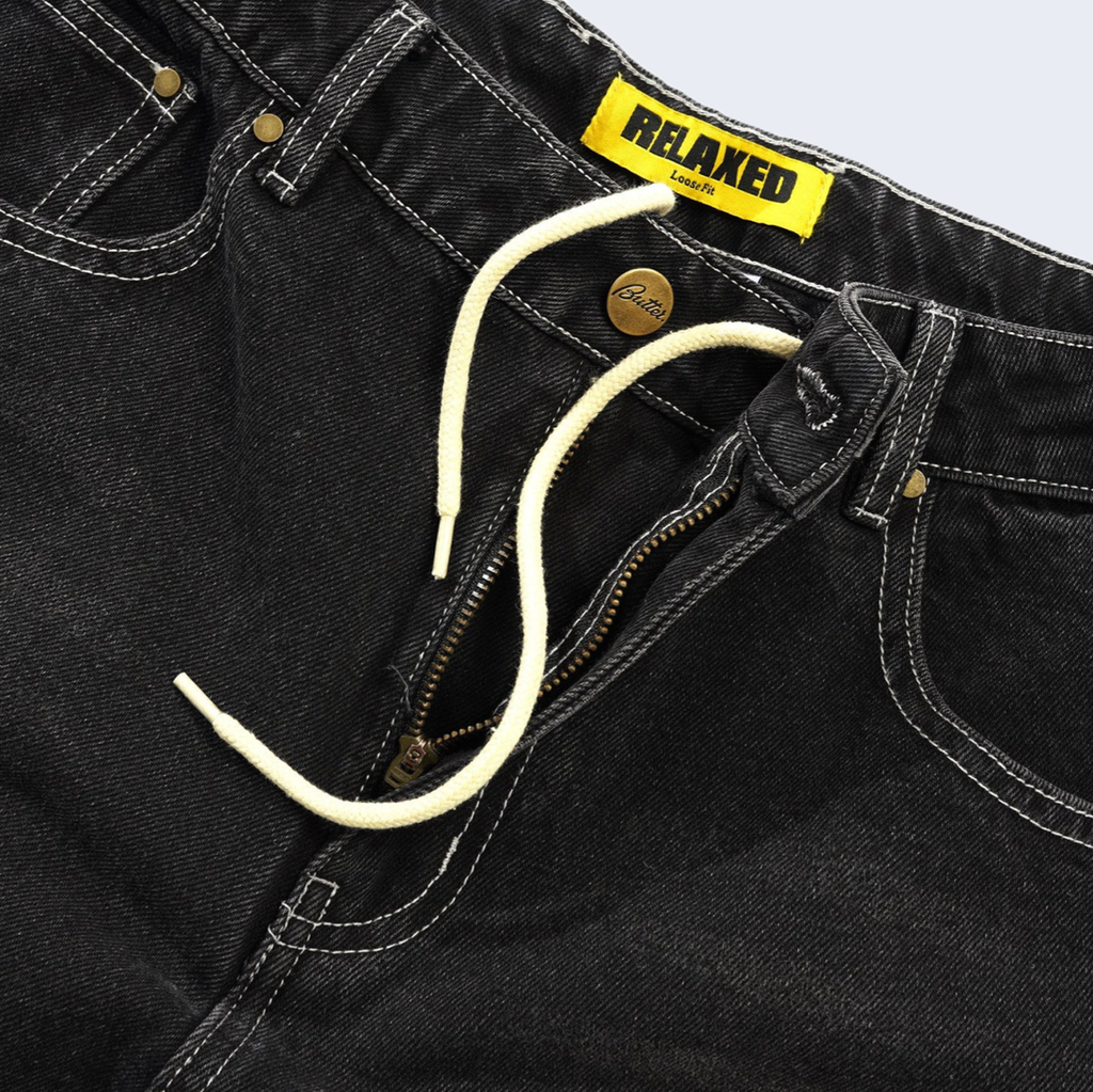 Ace Denim Jeans Distressed Black