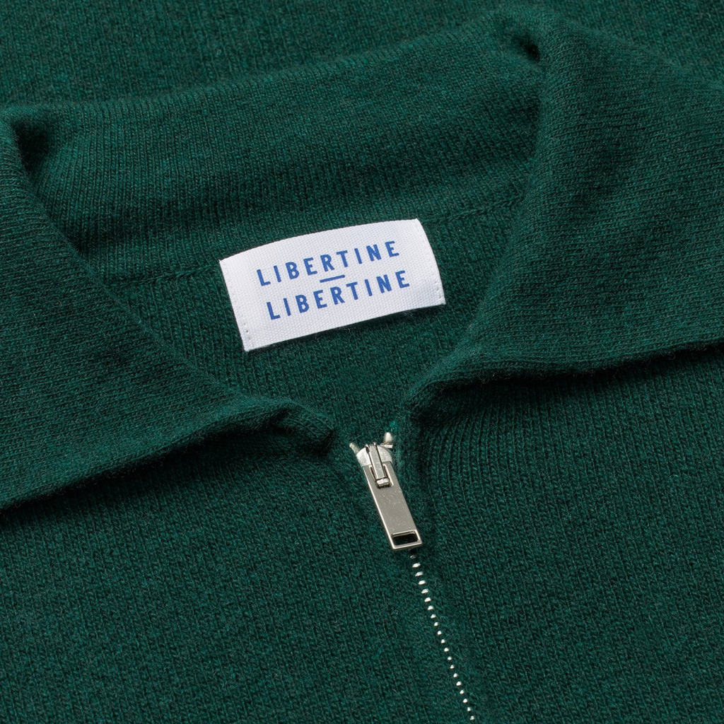 Scent Half Zip Knit Bottle Green