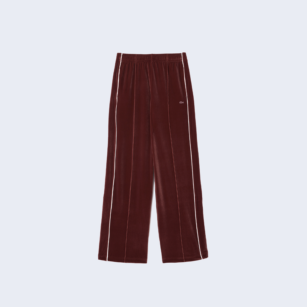 Velour Sweatpants Burgundy / White