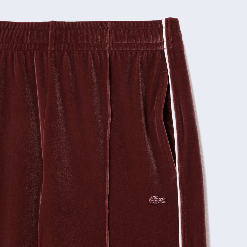 Velour Sweatpants Burgundy / White