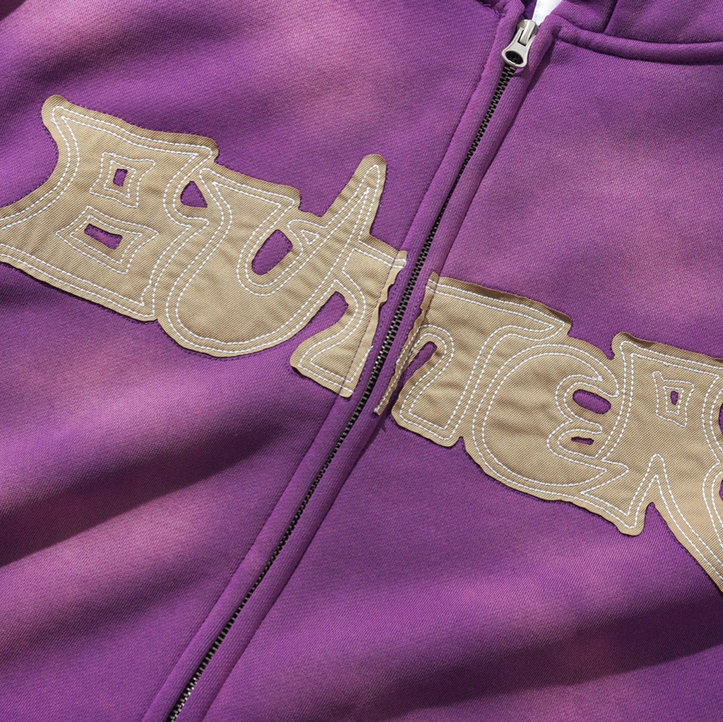 Encounter Zip-Thru Hood Washed Purple