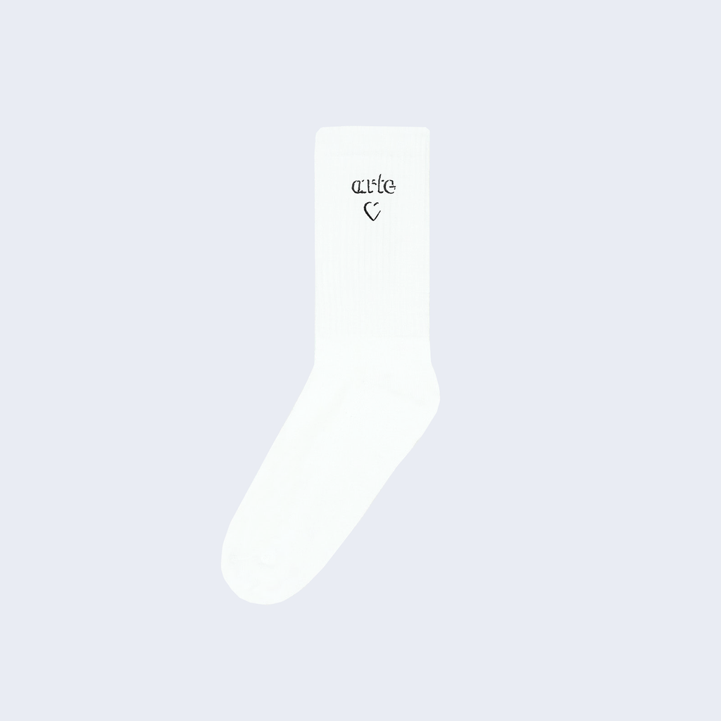 Heart Logo Socks White