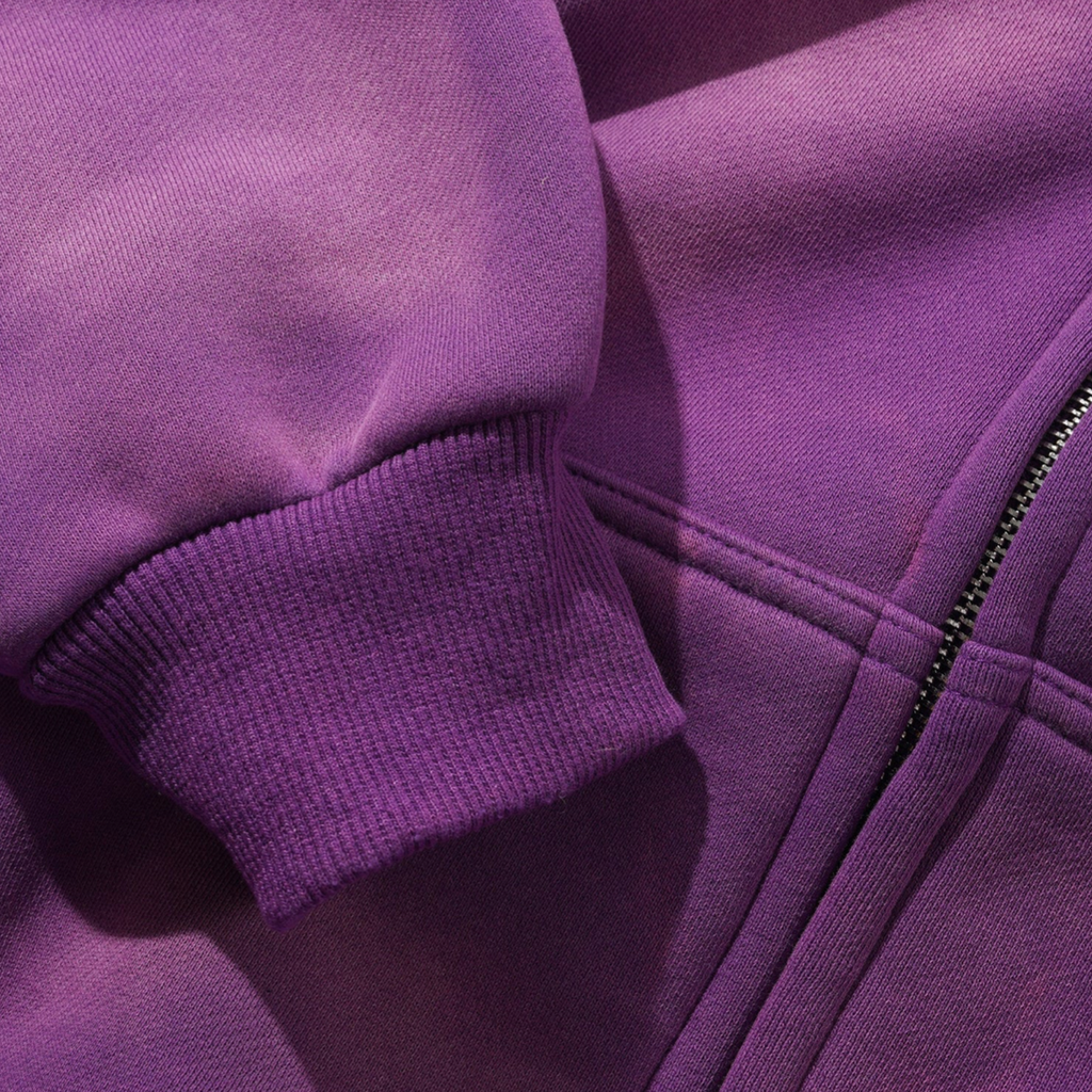 Encounter Zip-Thru Hood Washed Purple