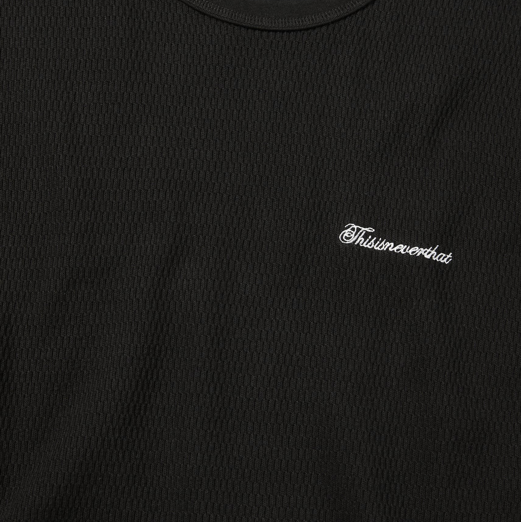 Waffle Tee Off Black