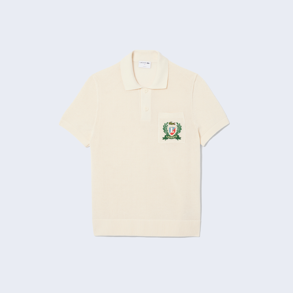 Heritage Polo Collar Sweater Ecru