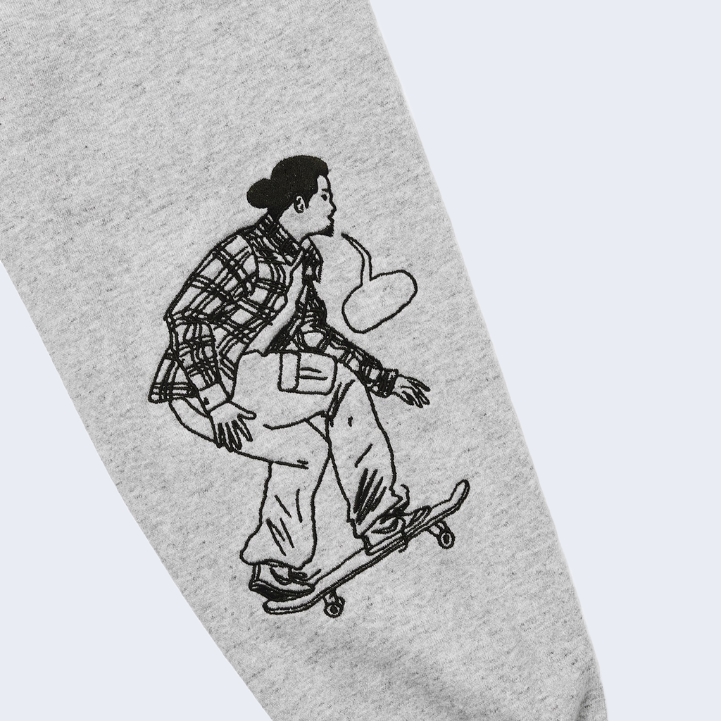 Sketch Embroidery Crewneck Heather Grey