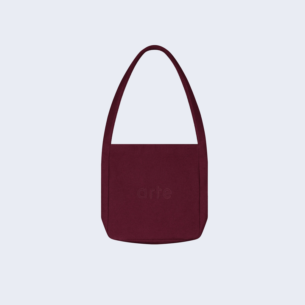Boiled Wool Bag Bordeaux