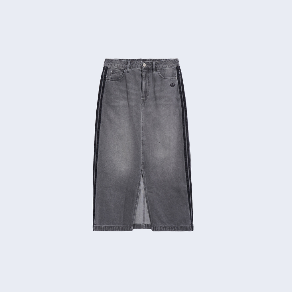 Denim Long Skirt Black