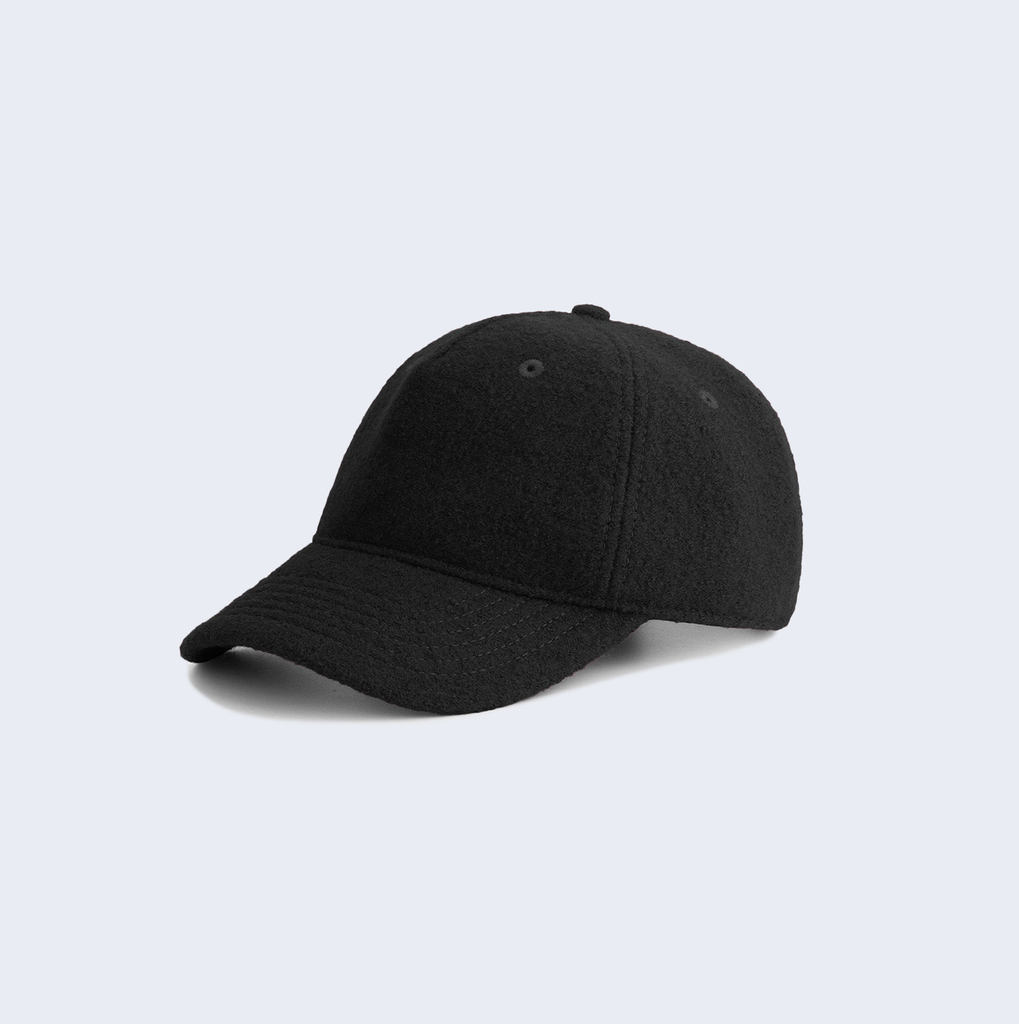 Boiled Wool Cap Black