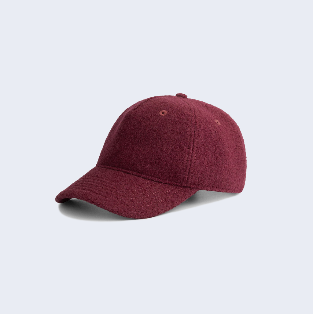 Boiled Wool Cap Bordeaux
