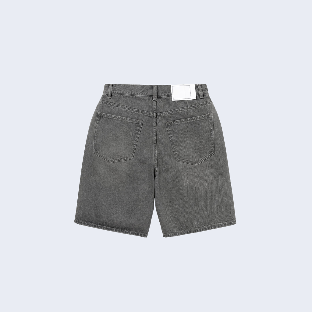 Washed Denim Short Grey
