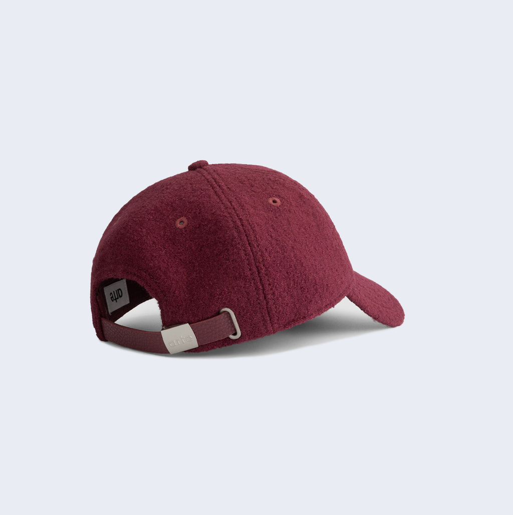 Boiled Wool Cap Bordeaux