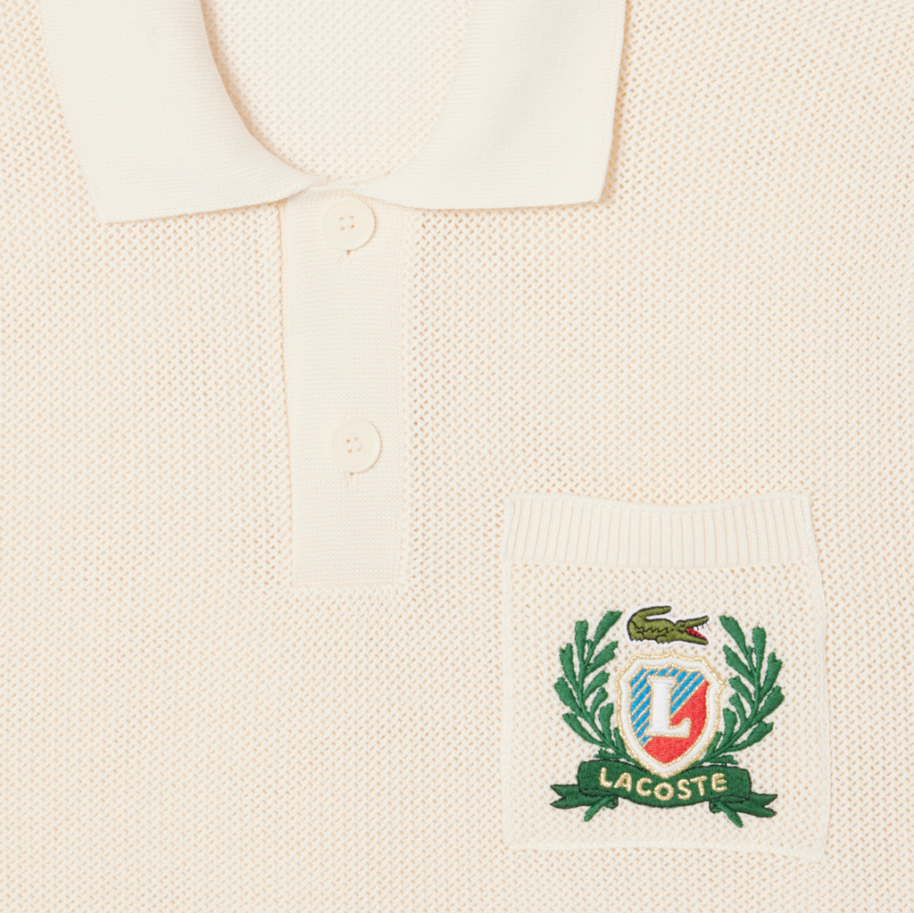 Heritage Polo Collar Sweater Ecru