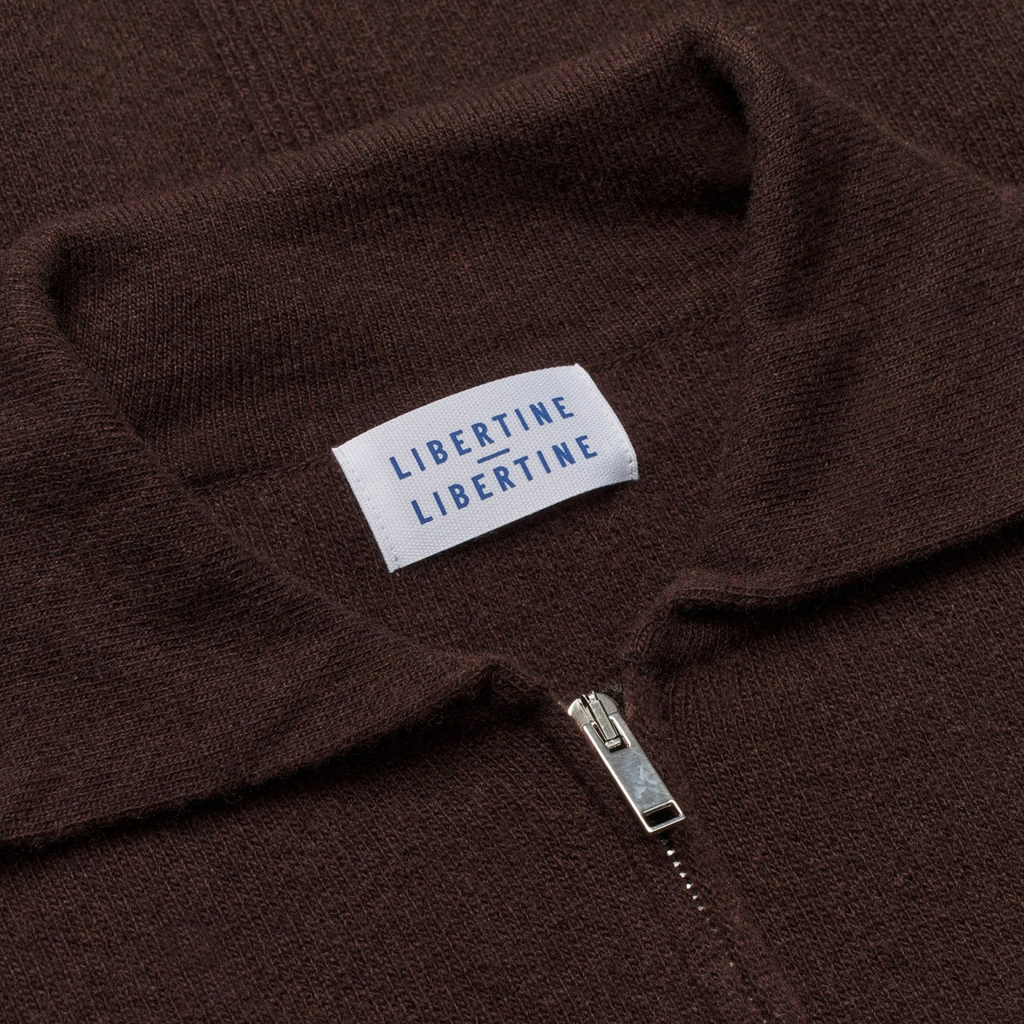 Scent Half Zip Knit Chocolate