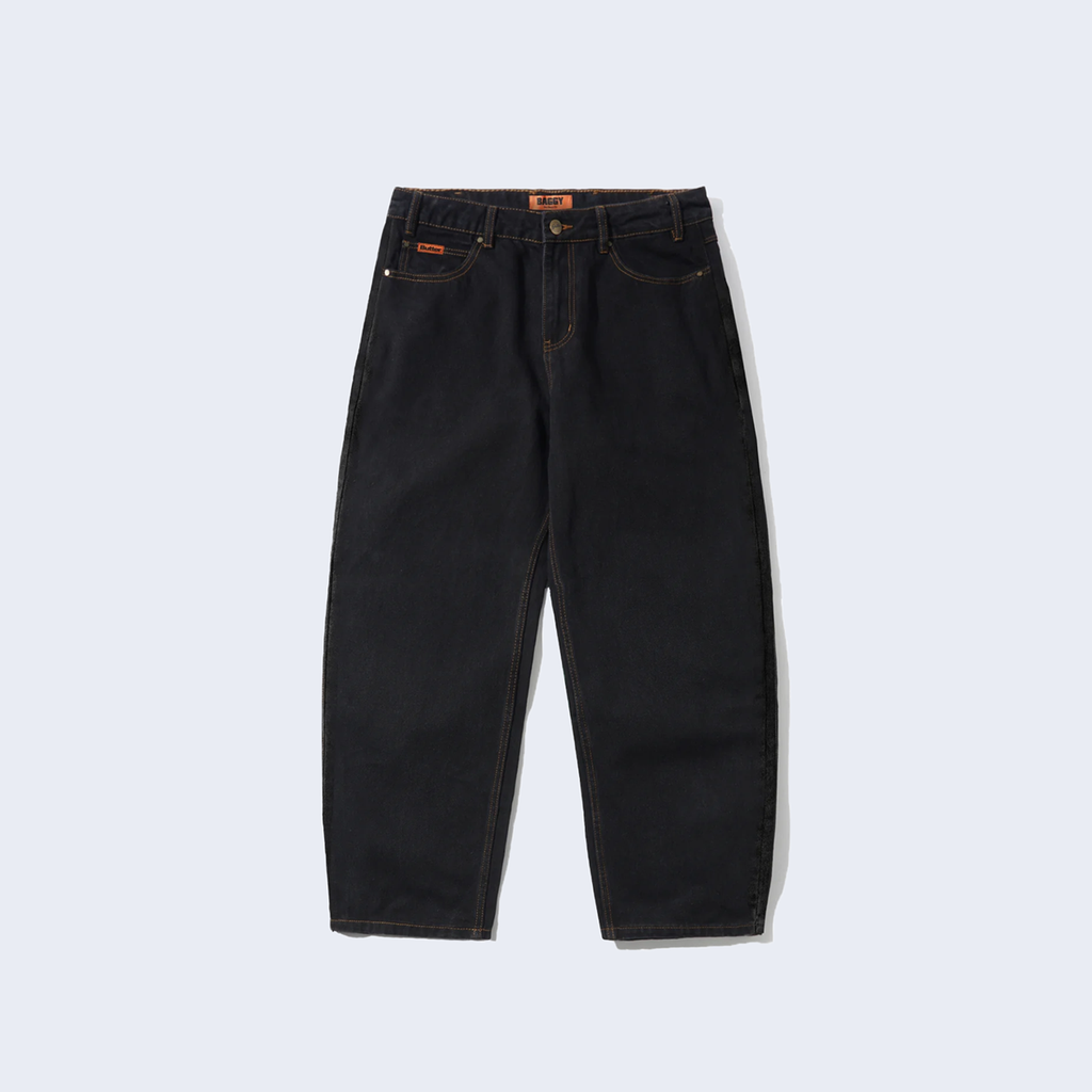 Baggy Denim Jeans Washed Black