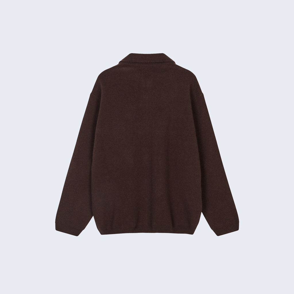 Scent Half Zip Knit Chocolate