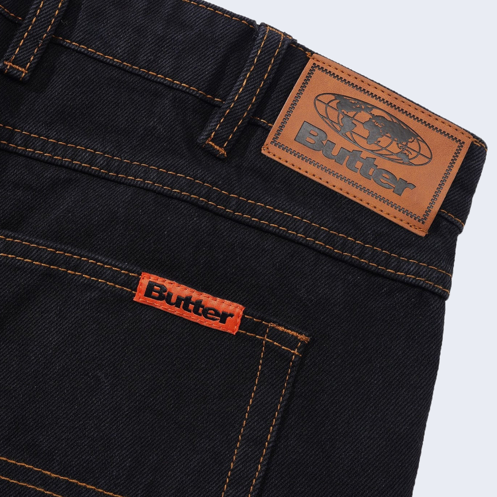 Baggy Denim Jeans Washed Black