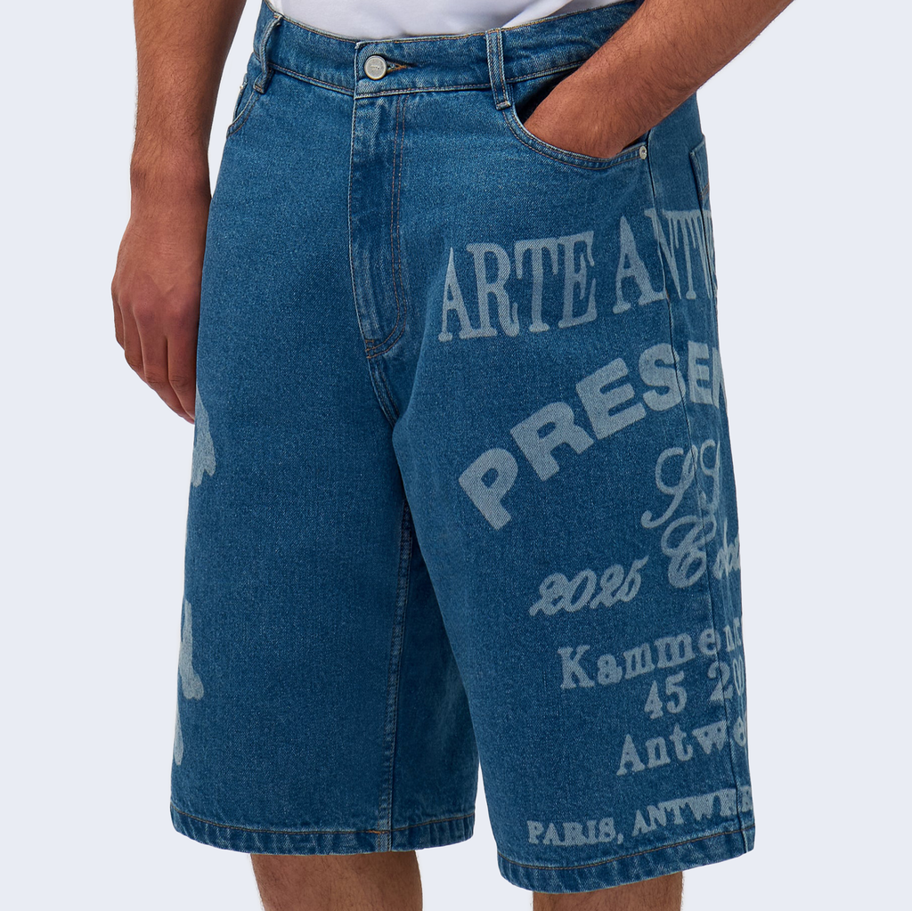 Arte Print Shorts Bleach