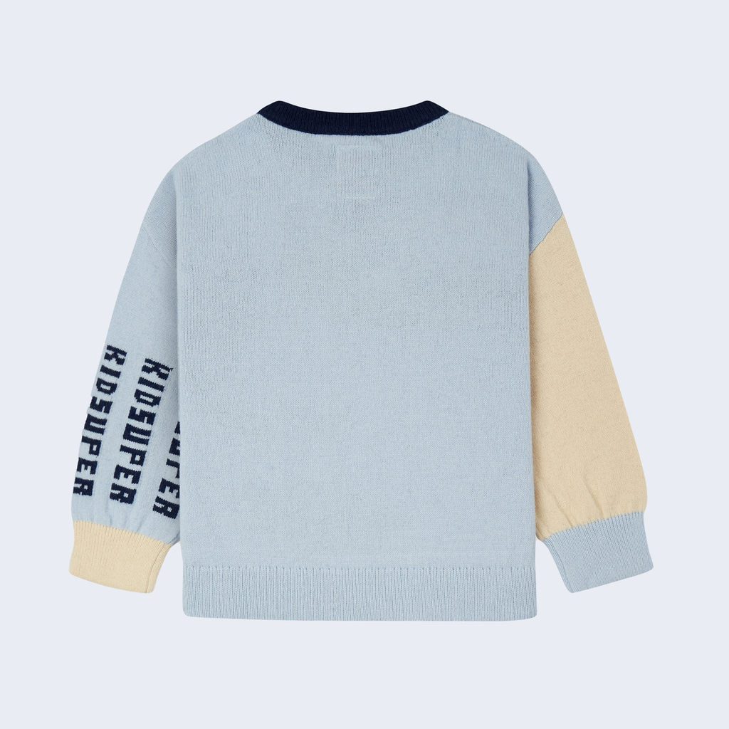 Face Boxy Sweater Blue