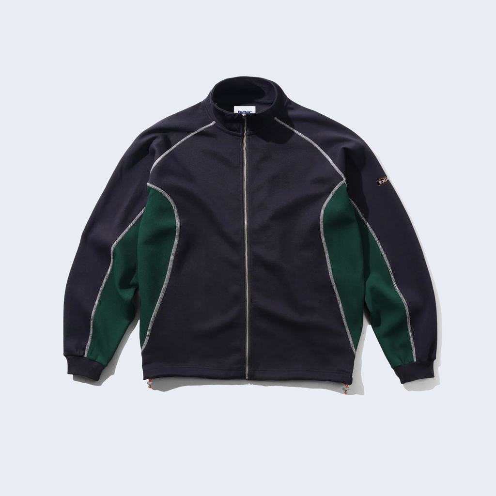 Warped Track Jacket Navy
