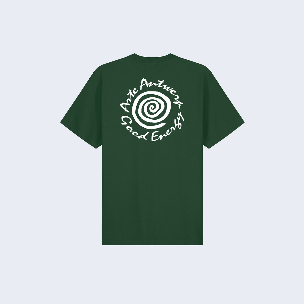 Big Spiral Print T-Shirt Green