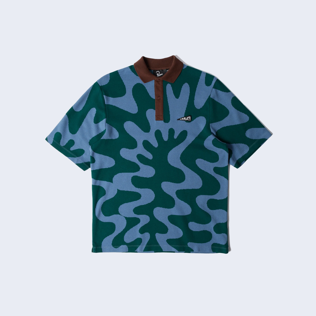 Splashed Polo Shirt Pine Green