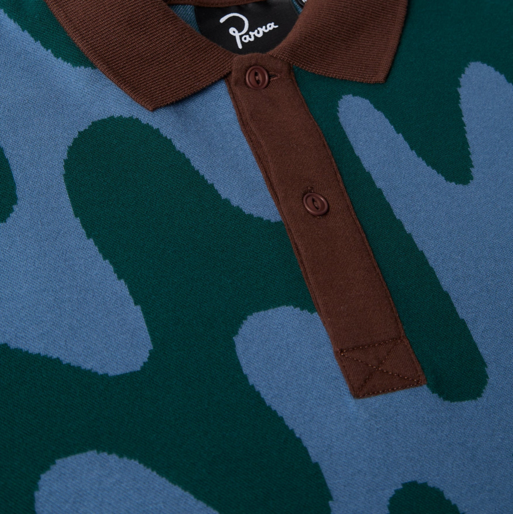Splashed Polo Shirt Pine Green