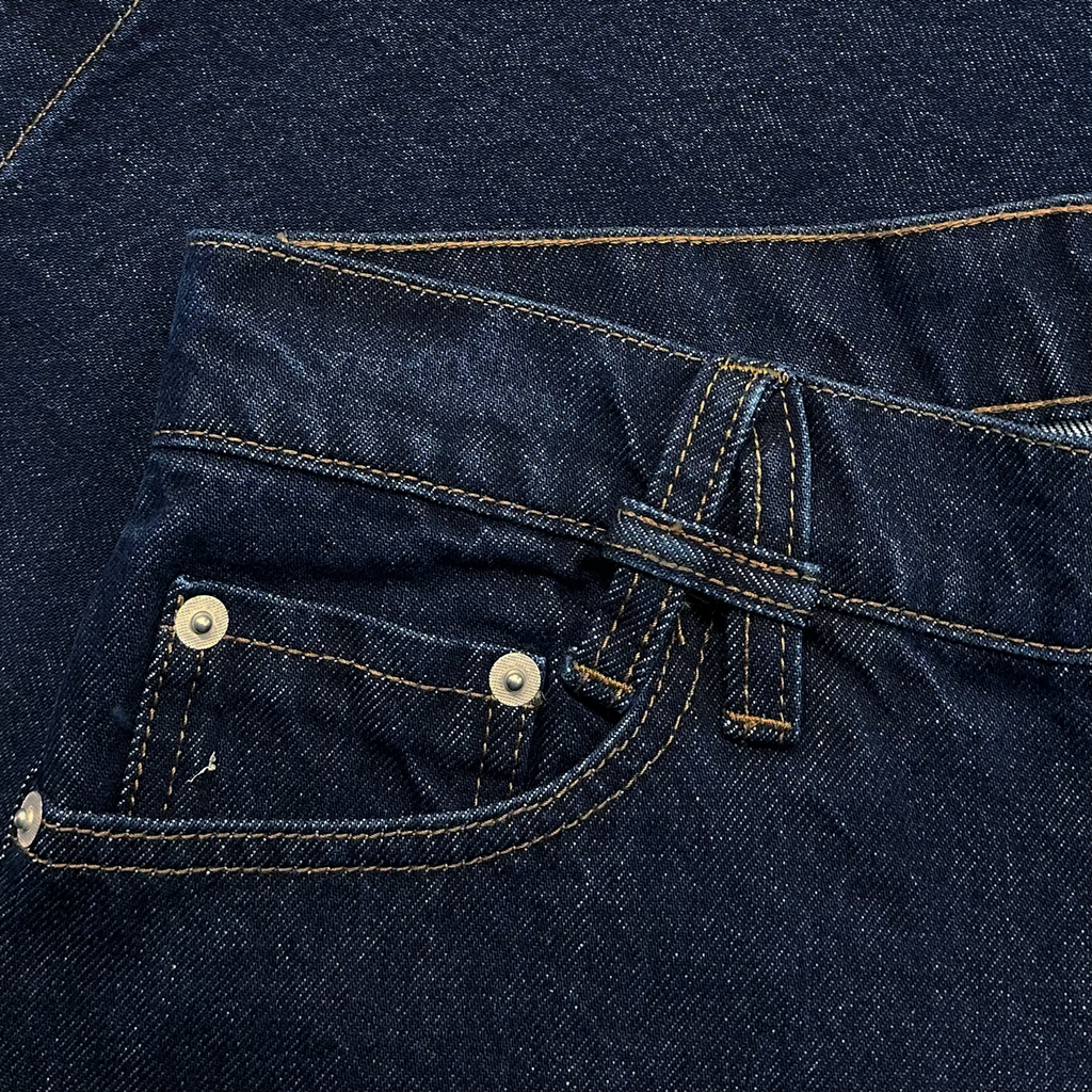 Belt Detail Shorts Dark Wash