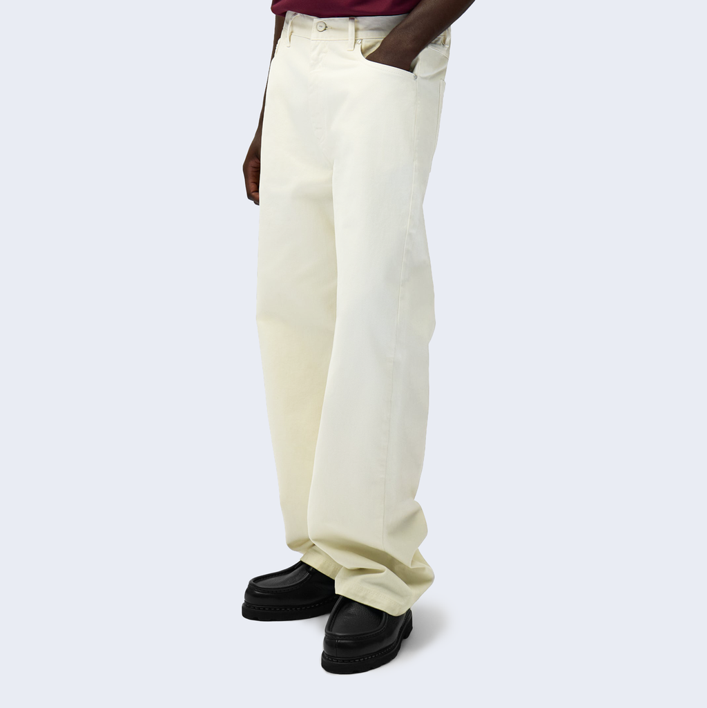 Back Pocket Graphic Pants Cream