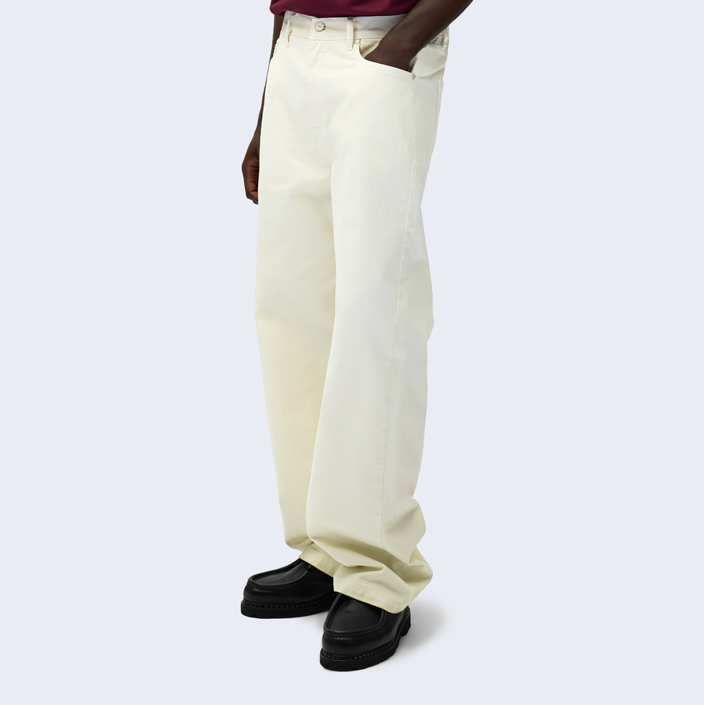 Back Pocket Graphic Pants Cream