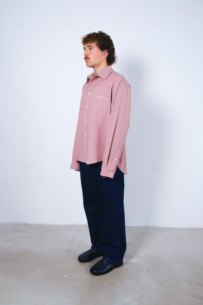 Alleyway Brown Striped Button Up