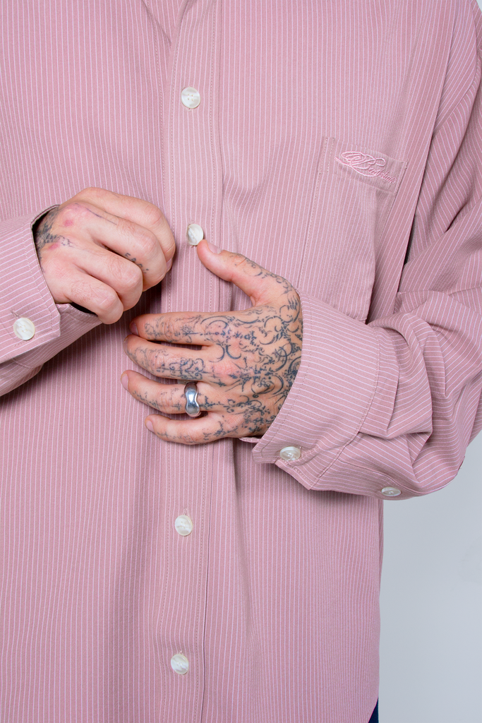 Alleyway Brown Striped Button Up