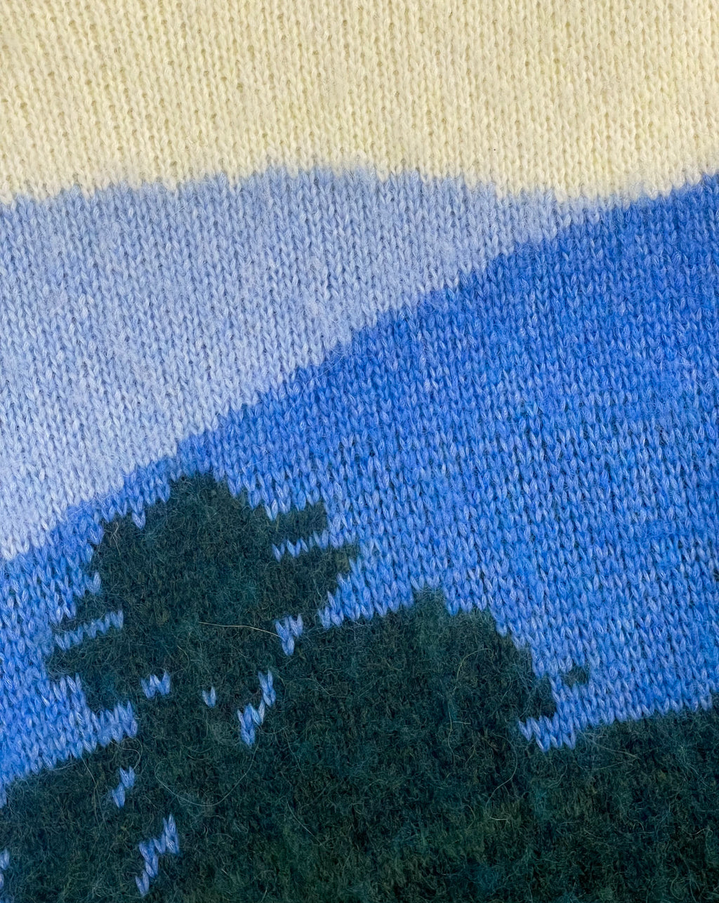 Landscape Jacquard Sweater Green / Blue